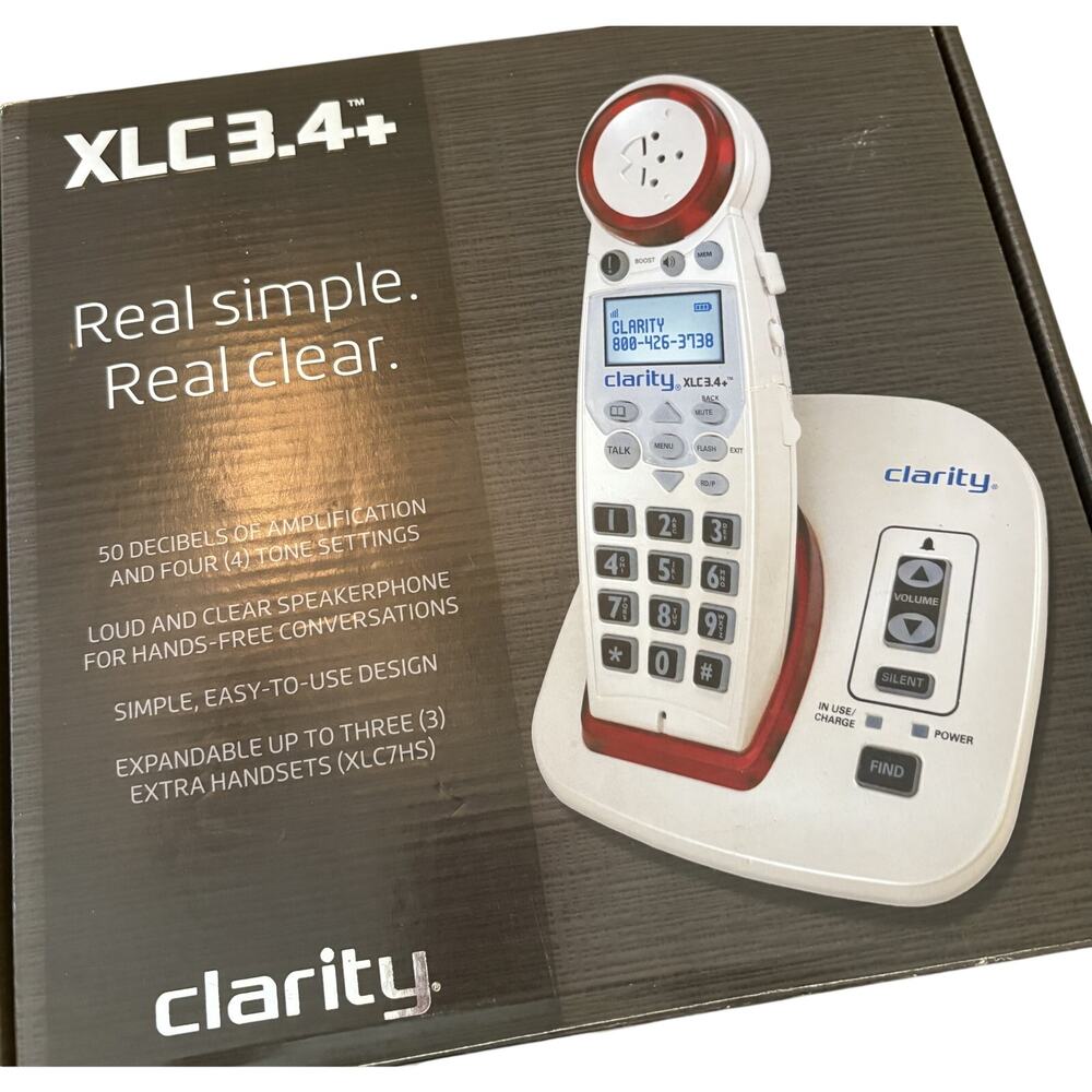 Clarity XLC 3.4+ Amplified Portable Cordless Telephone